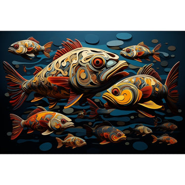 Abstract Goldfish Canvas